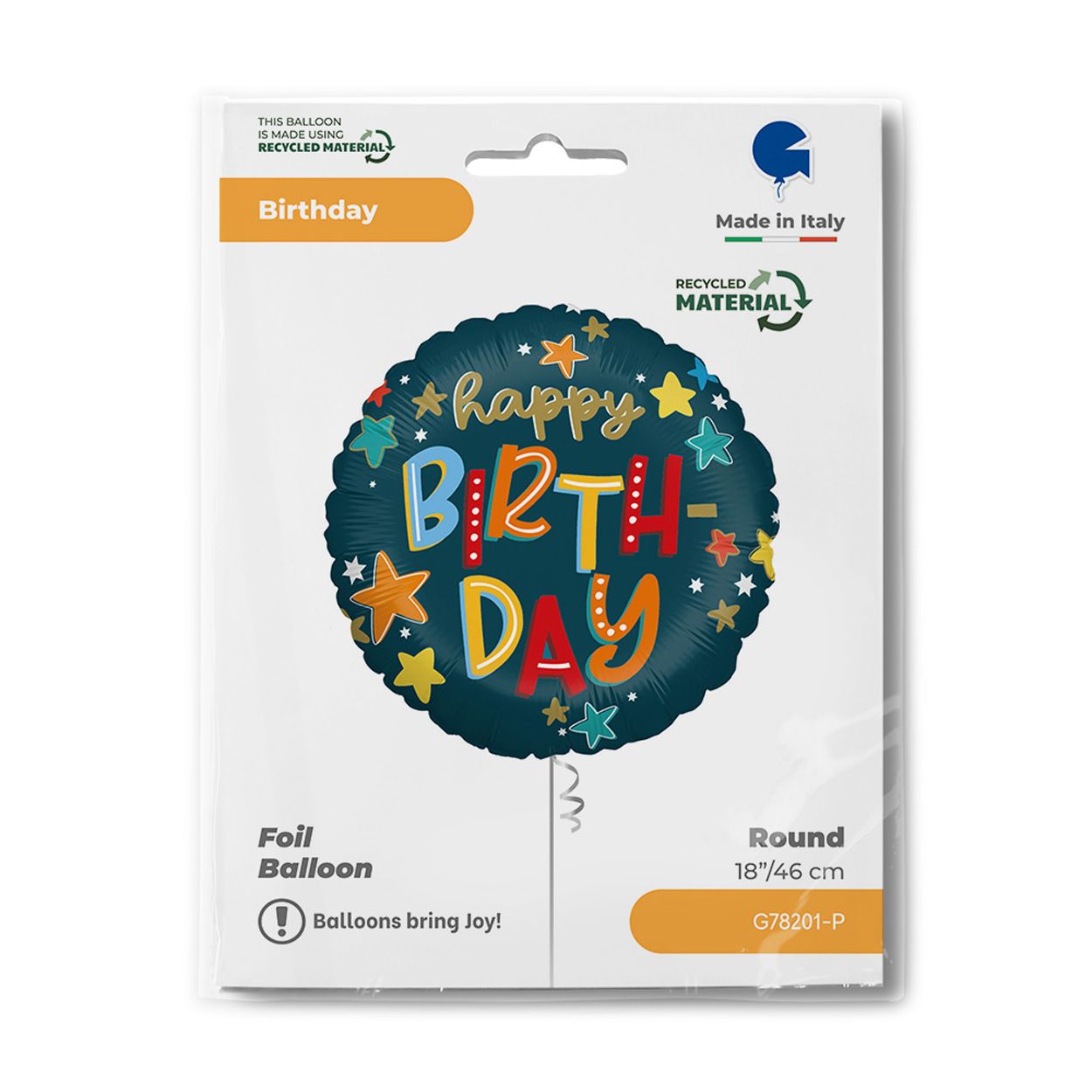 R Stars Birthday Foil Balloon 18"