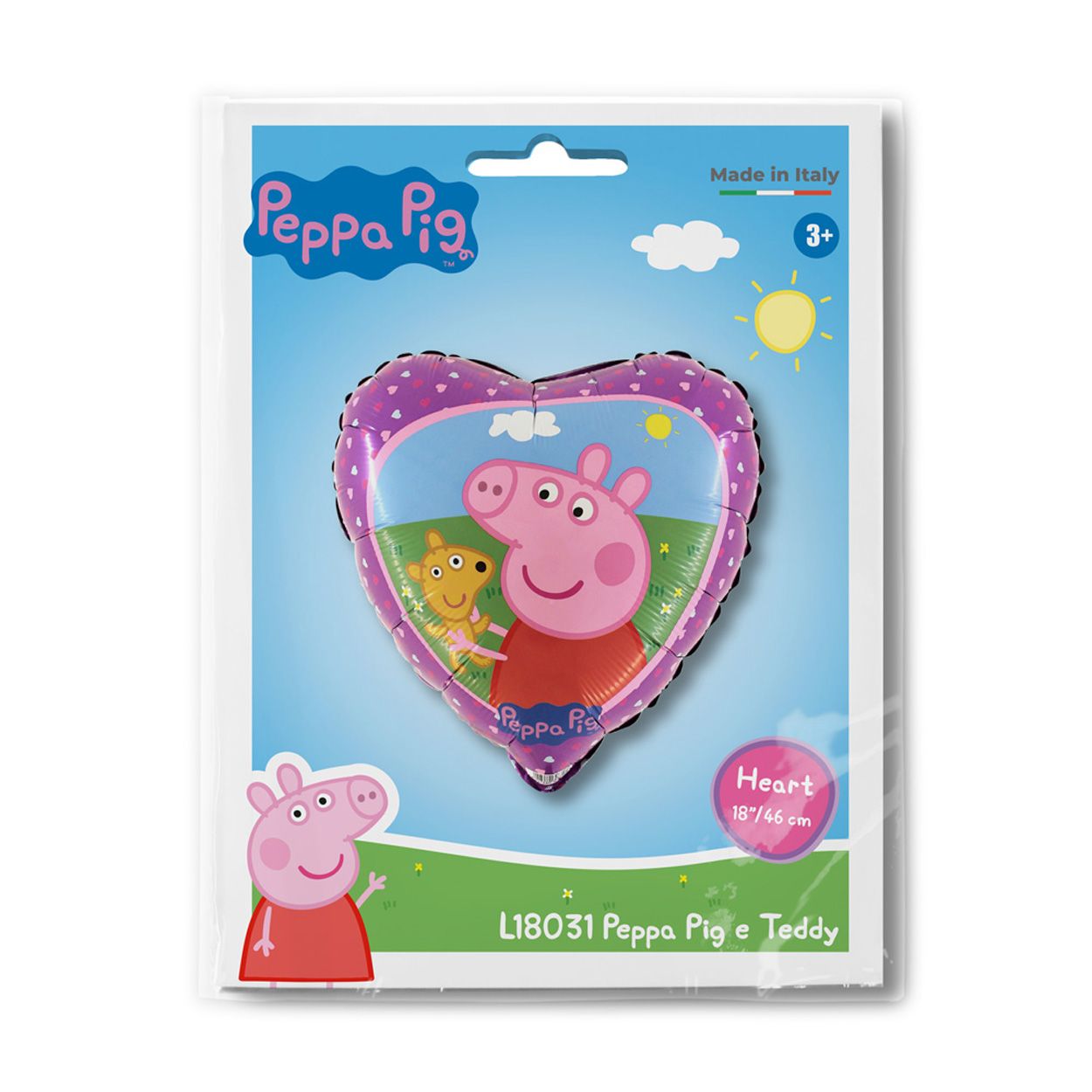 Peppa Pig E Teddy Foil Balloon 18"