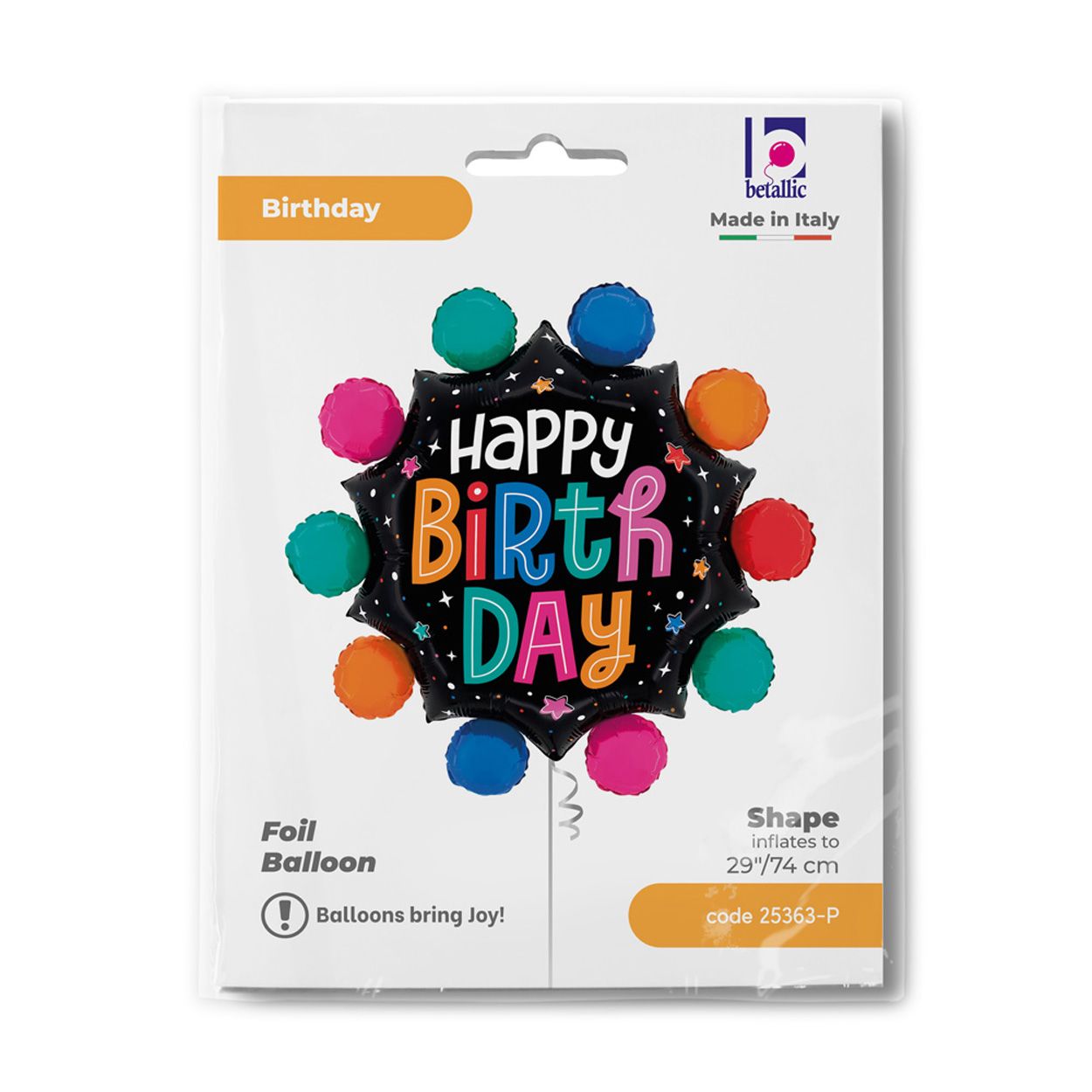 Colorful Circles Birthday Foil Balloon 29"