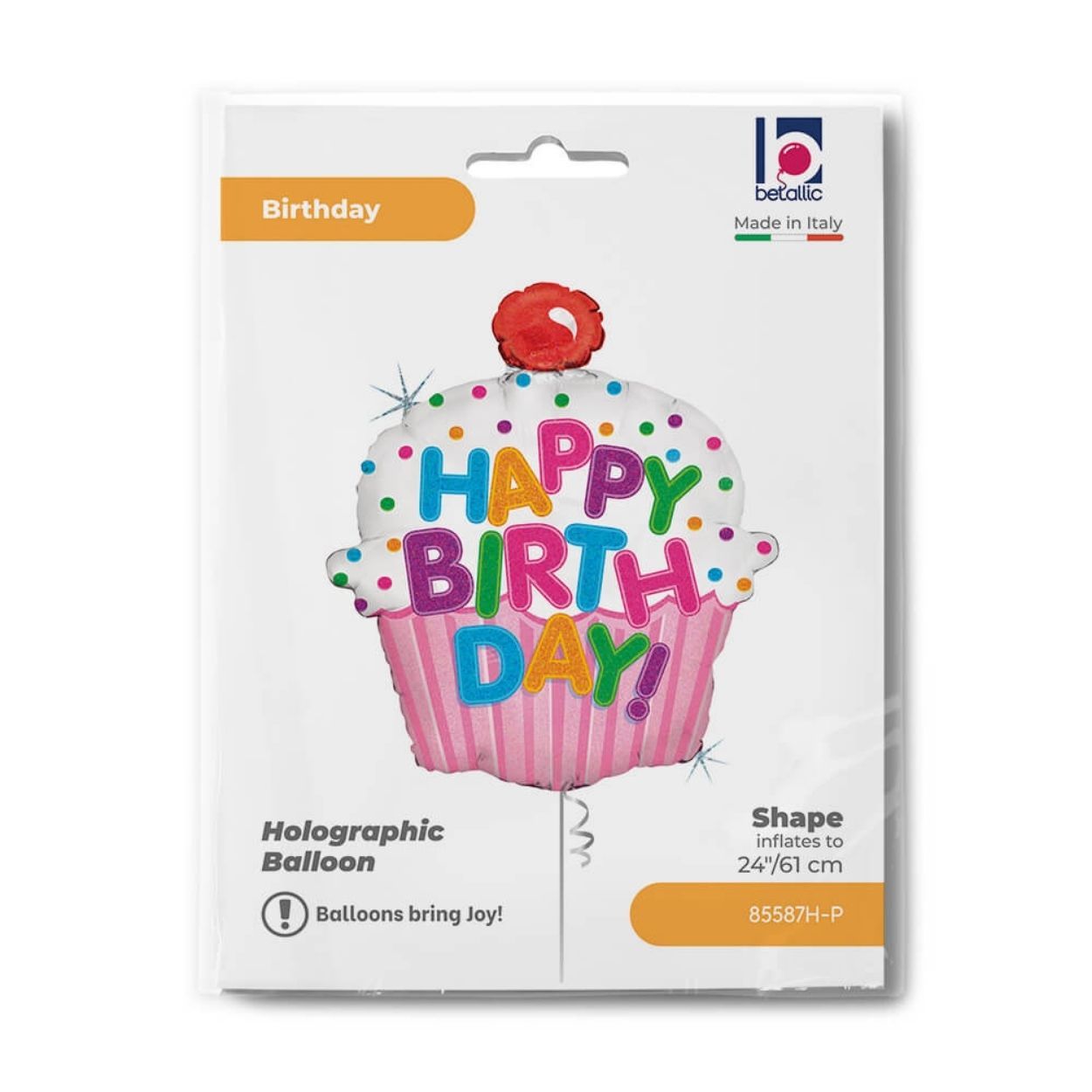 Happy Birthday Cupcake Foil Balloon
