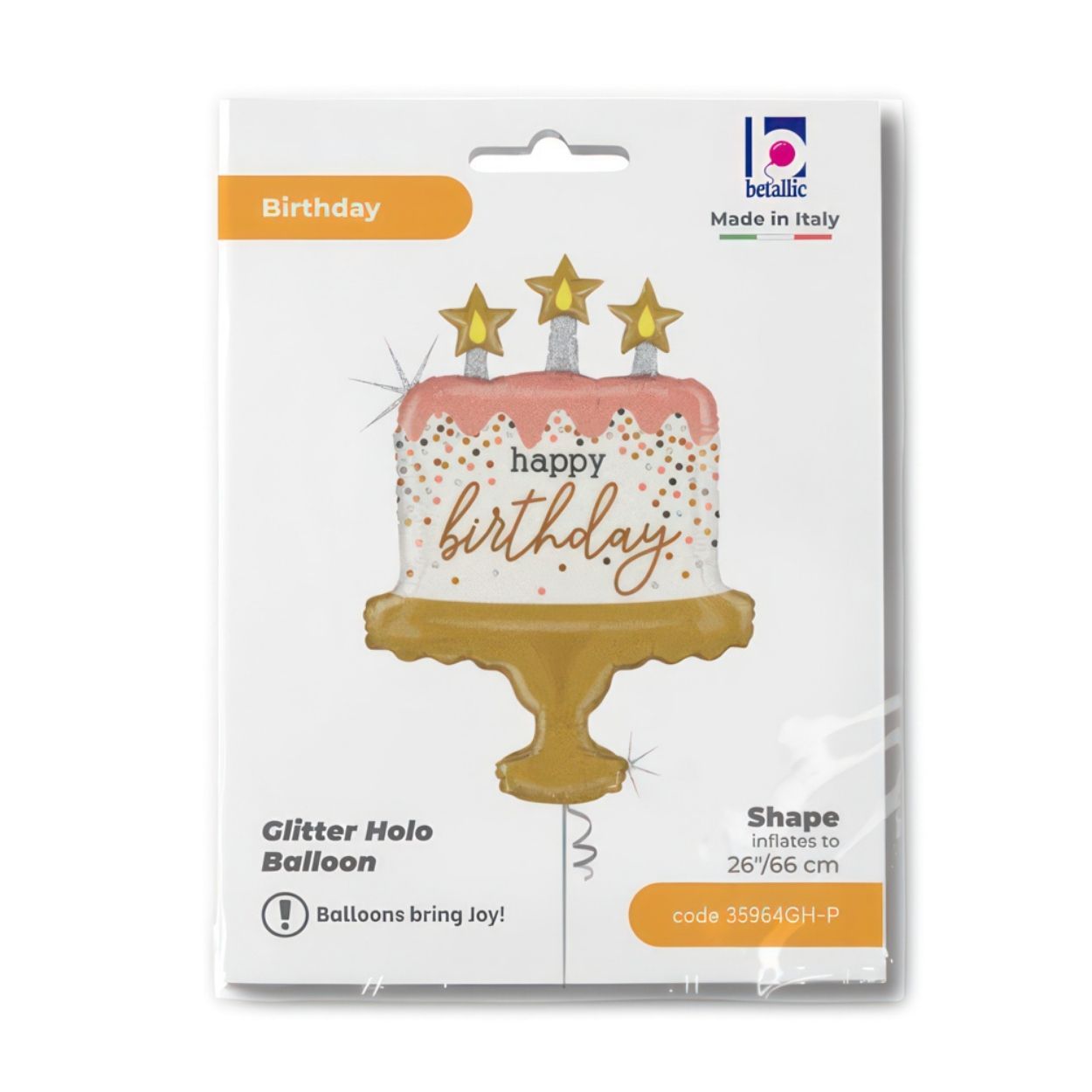 Birthday Cake Confetti Foil Balloon