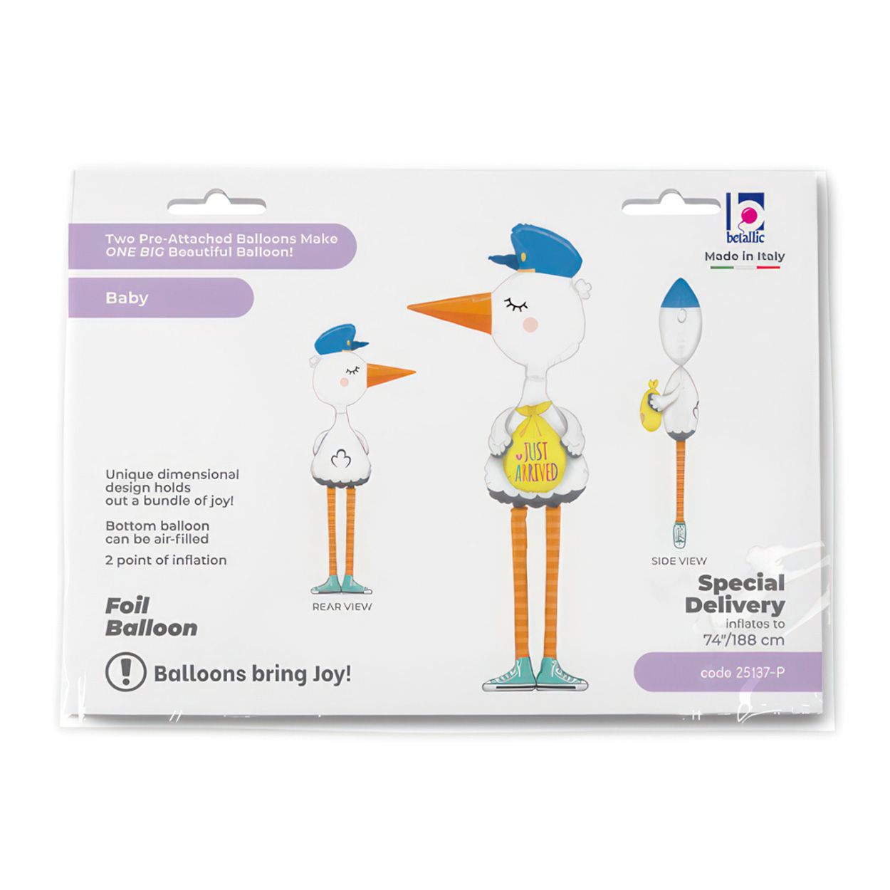 Special Delivery Stork Foil Balloon 25"