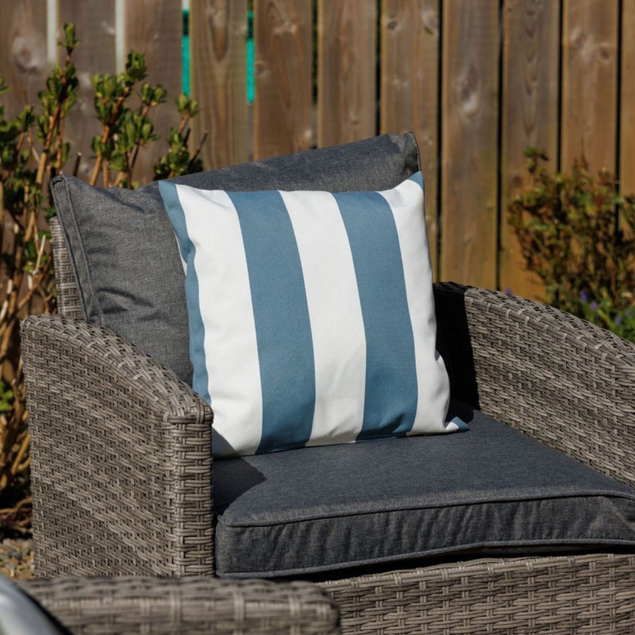 Blue Stripe Pattern Cushion