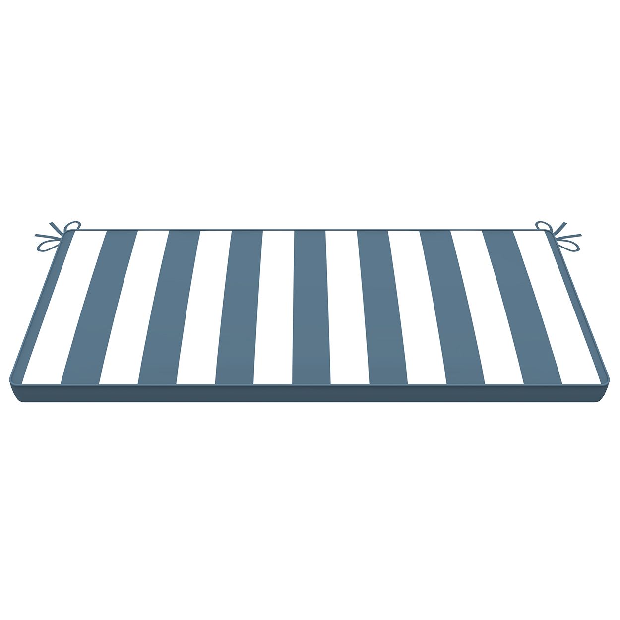Blue Stripe Pattern Bench Cushion