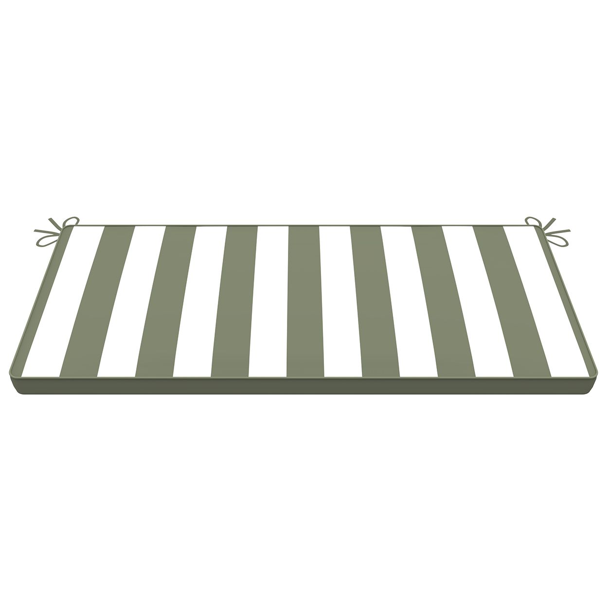Khaki Stripe Pattern Bench Cushion