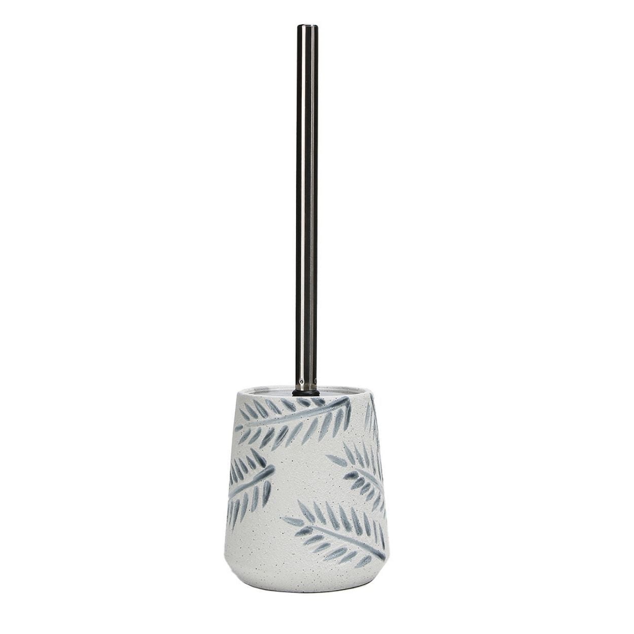 Blue Leaf Ceramic Toiletbrush Holder