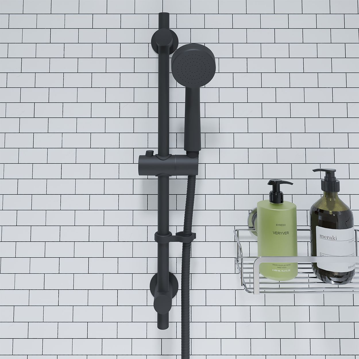 Croydex Presion 1F Shower Set Matt Black