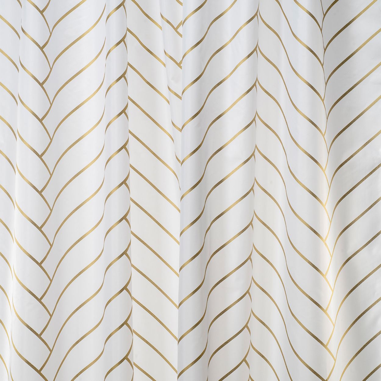 Croydex Art Deco White & Gold Textile Curtain