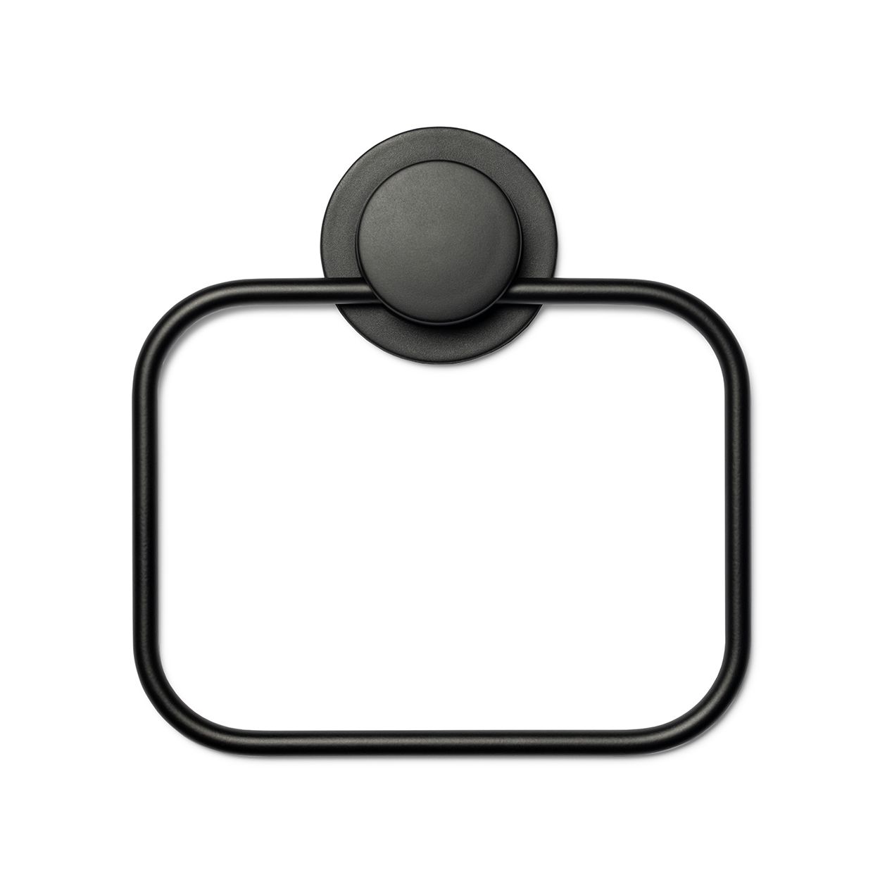 Croydex Stick 'n' Lock Towel Ring Matt Black