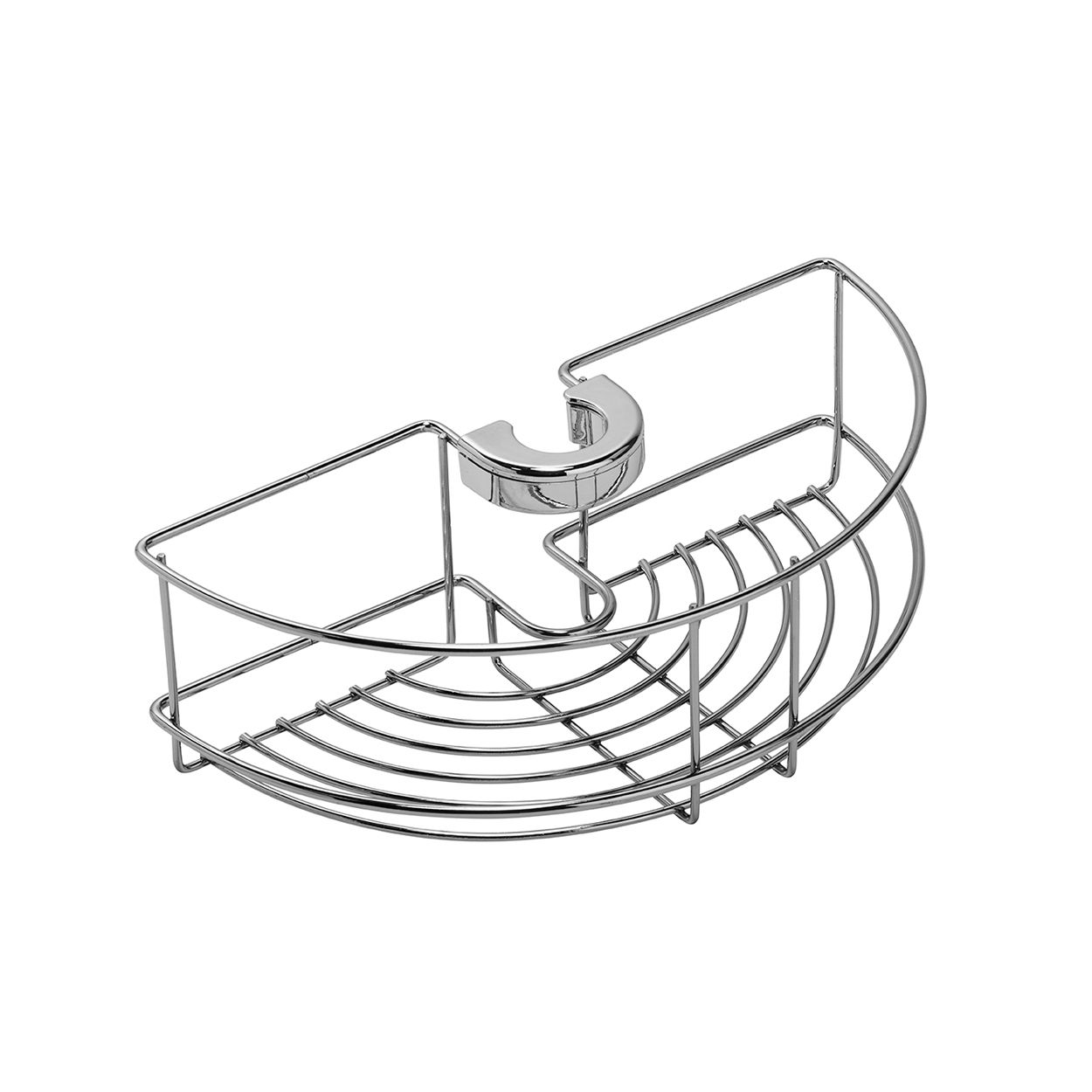 Croydex Easy Fit Shower Riser Rail Basket Chrome
