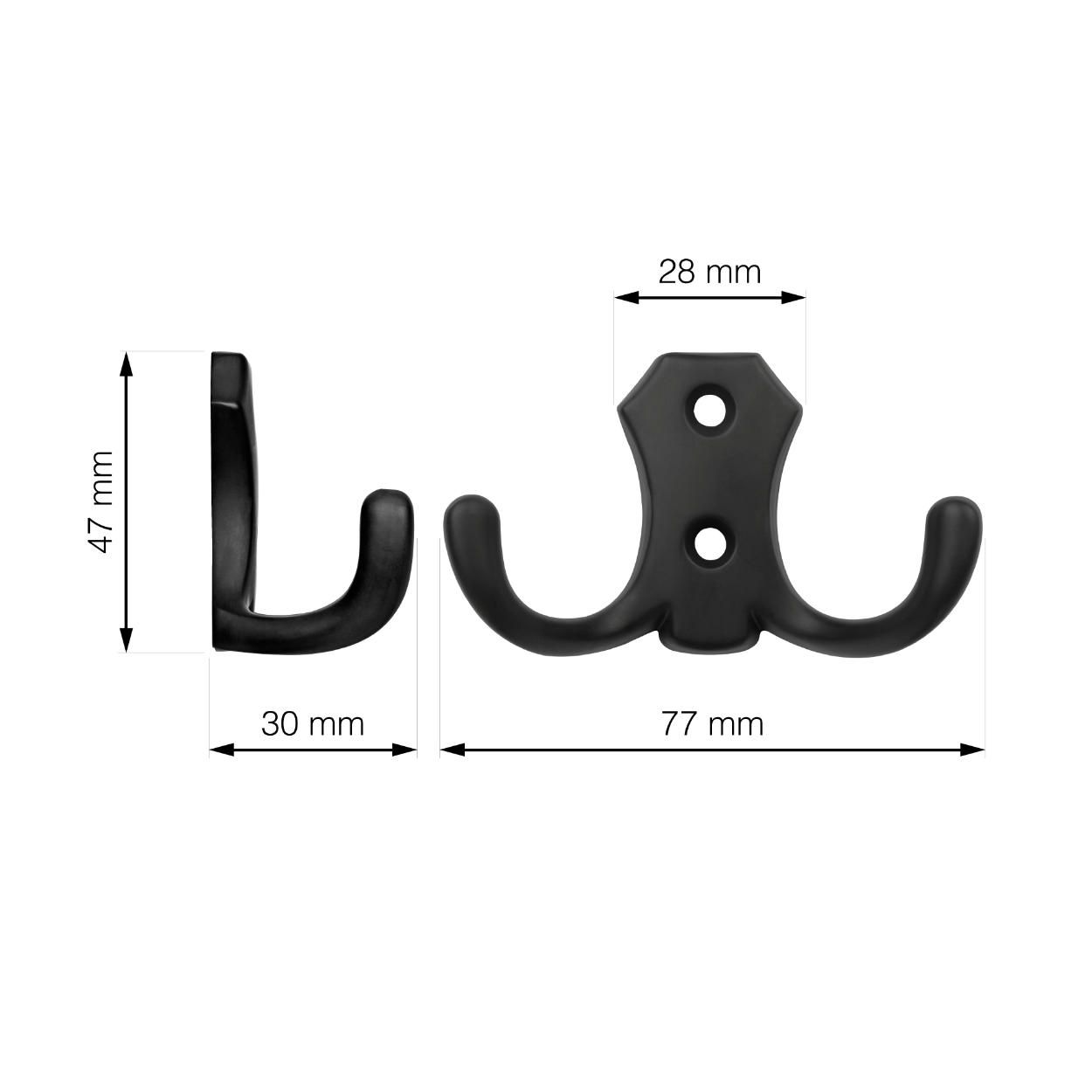 Hook Romana II Matt Black 