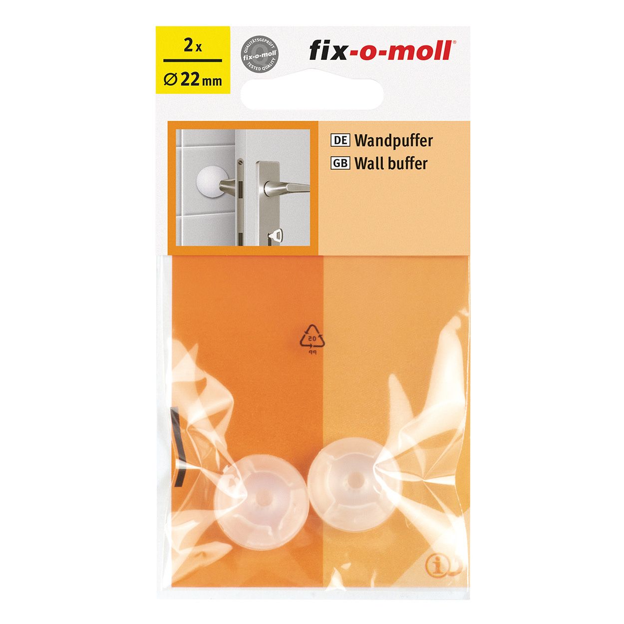 Fix-O-Moll Wall Buffer Ï 22 X 12 Mm Adhesive