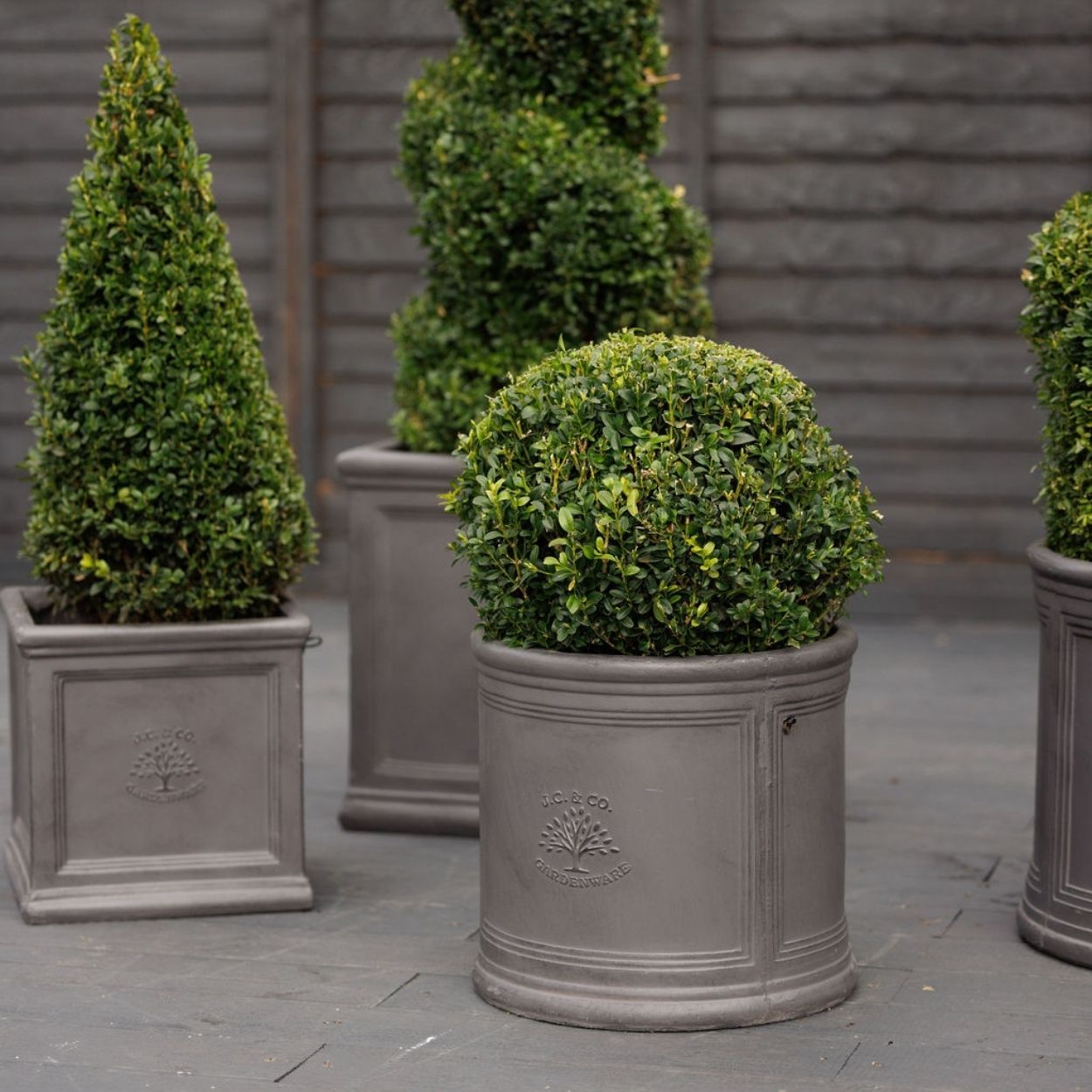 JC & Co Lead Cylinder Pot 32cm