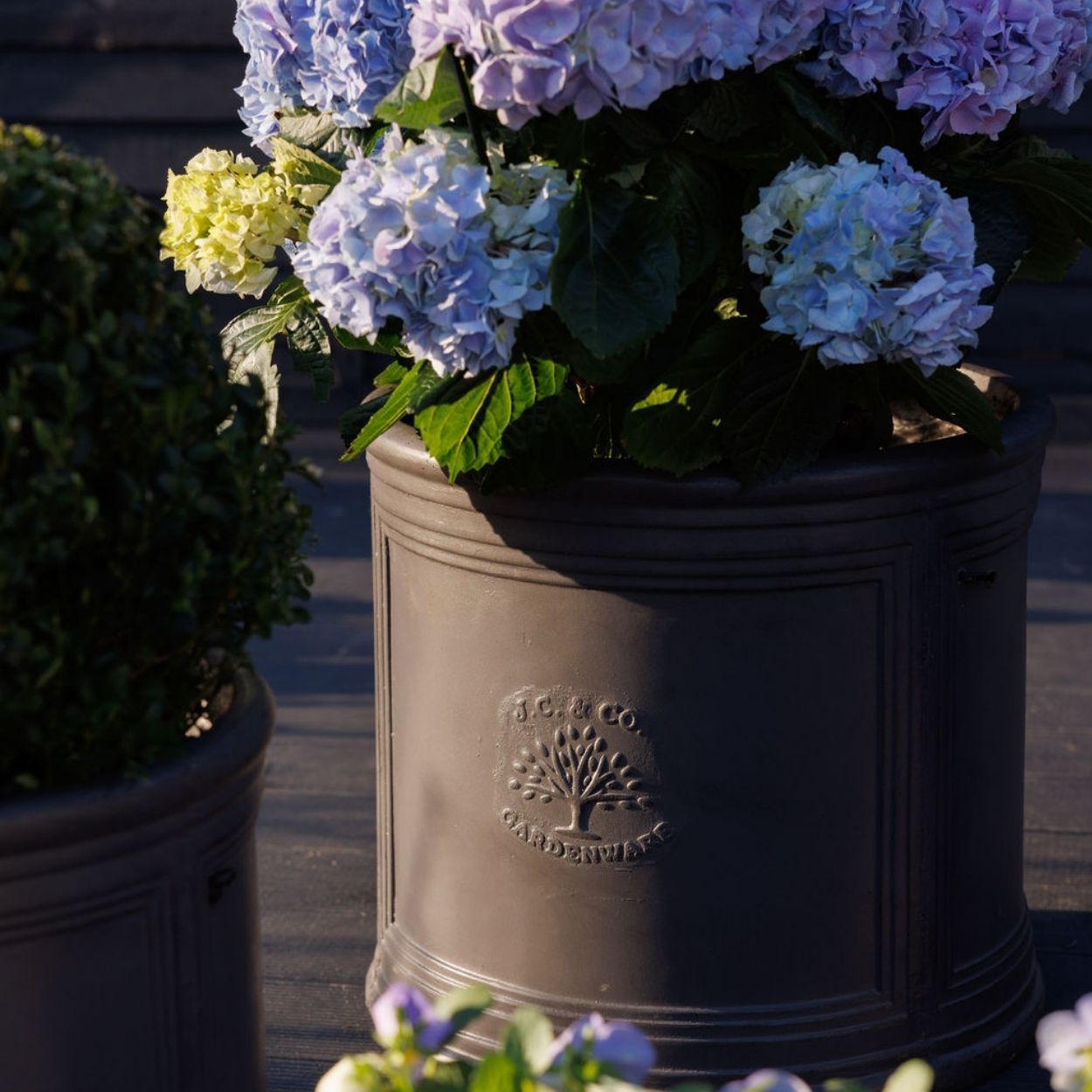 JC & Co Lead Cylinder Pot 38cm