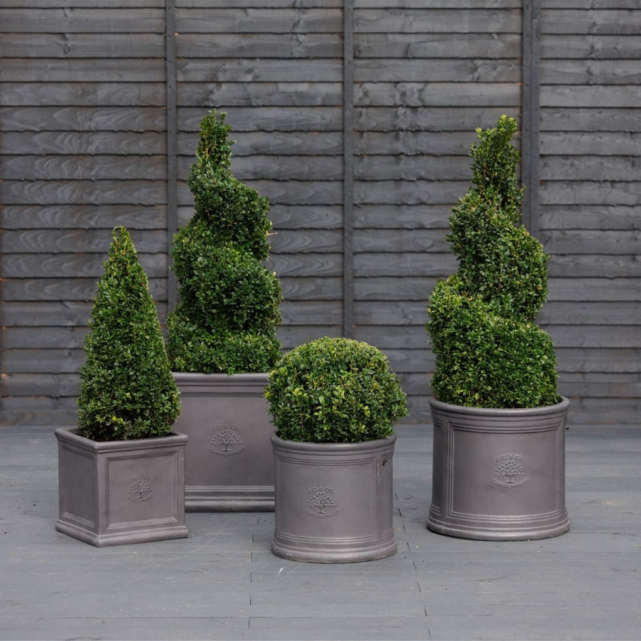 JC & Co Lead Cylinder Pot 38cm