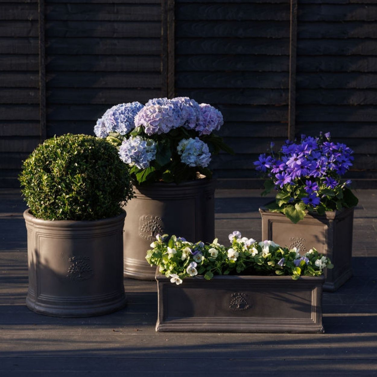 JC & Co Lead Cylinder Pot 45cm