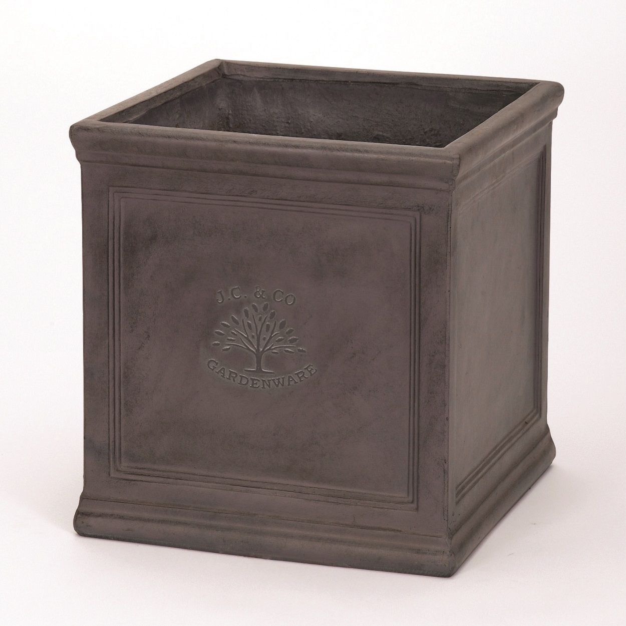JC & Co Lead Cube Pot 45cm