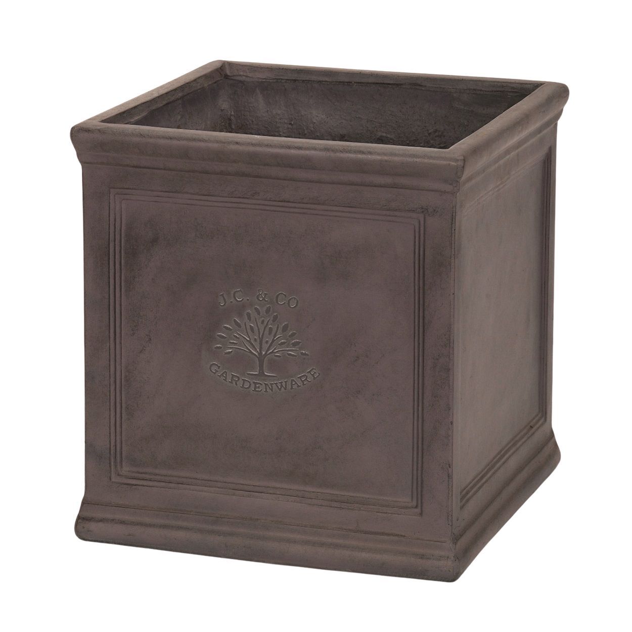 JC & Co Lead Cube Pot 45cm