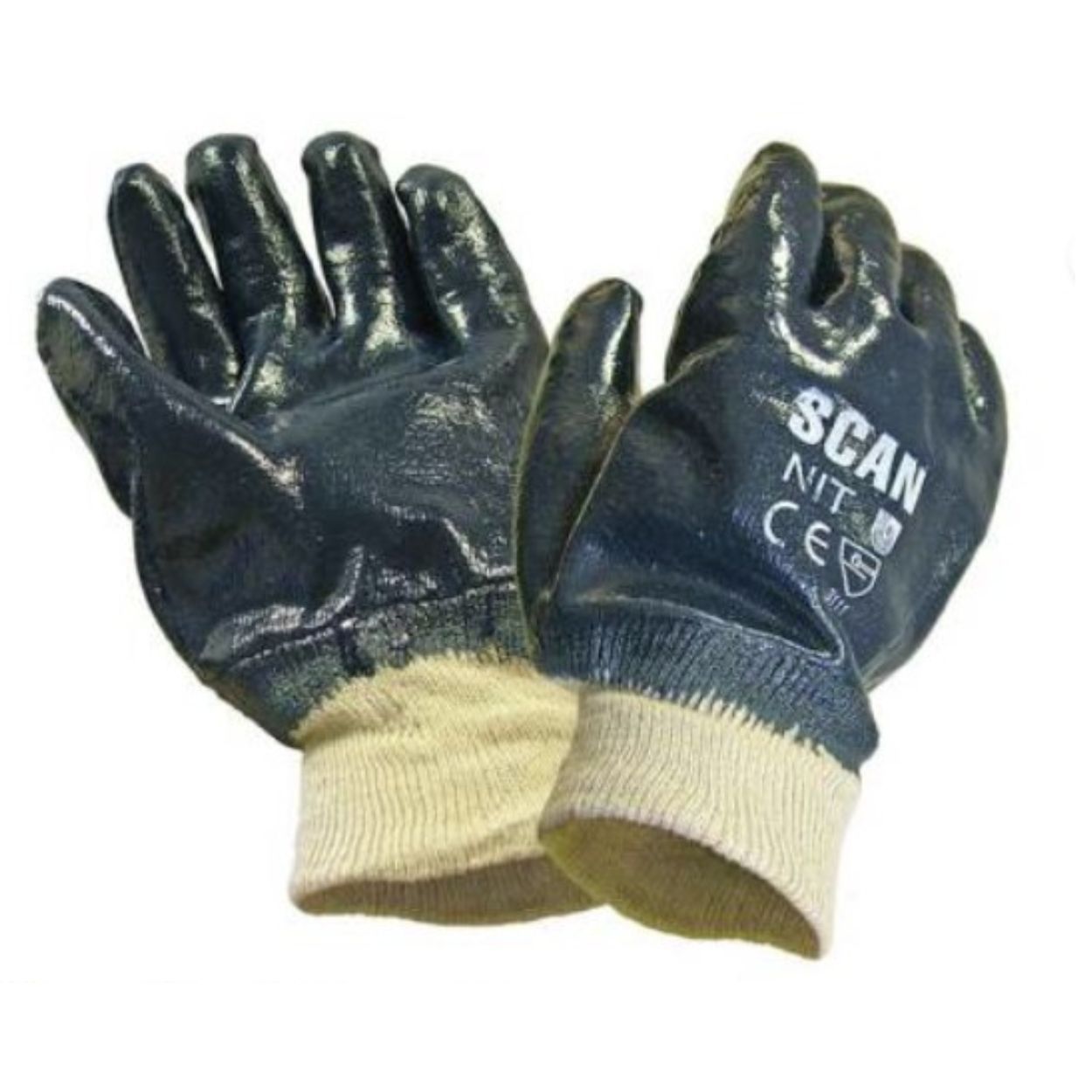Nitrile Knitwrist Heavy-Duty Gloves