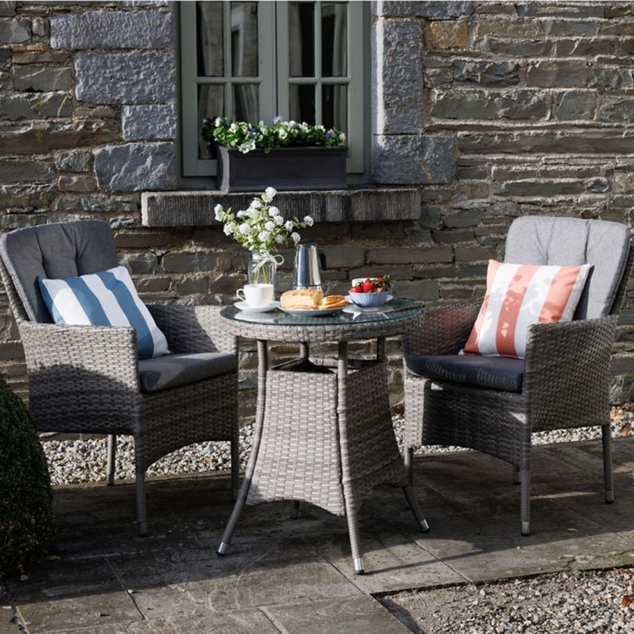 Corsica Rattan Garden Bistro Set