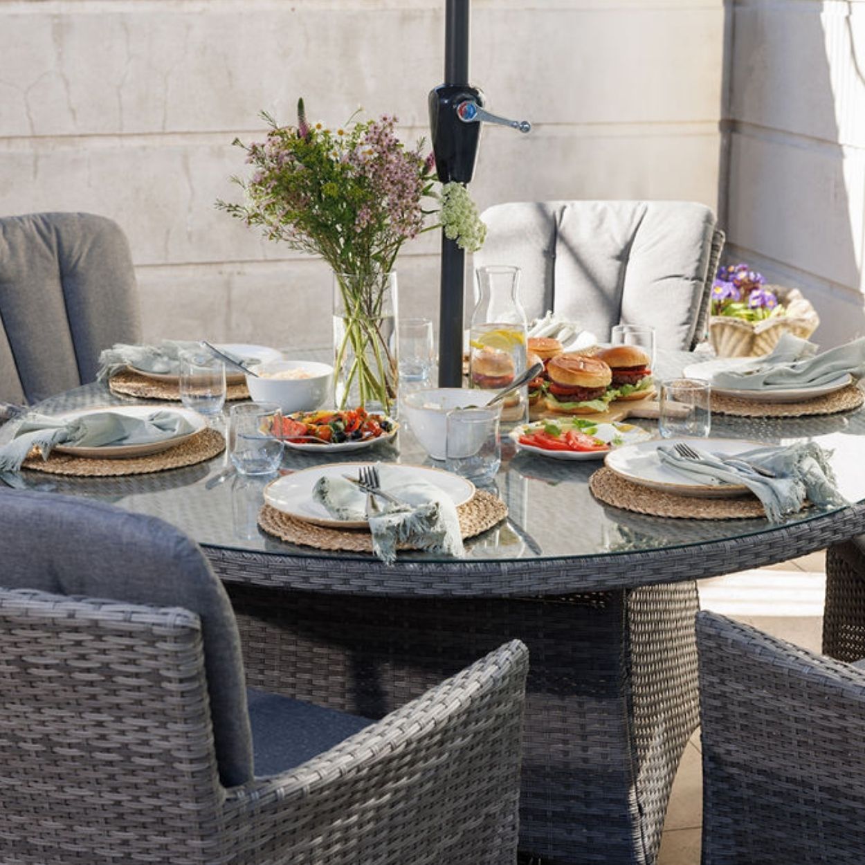 Corsica 6 Seater Rattan Garden Set