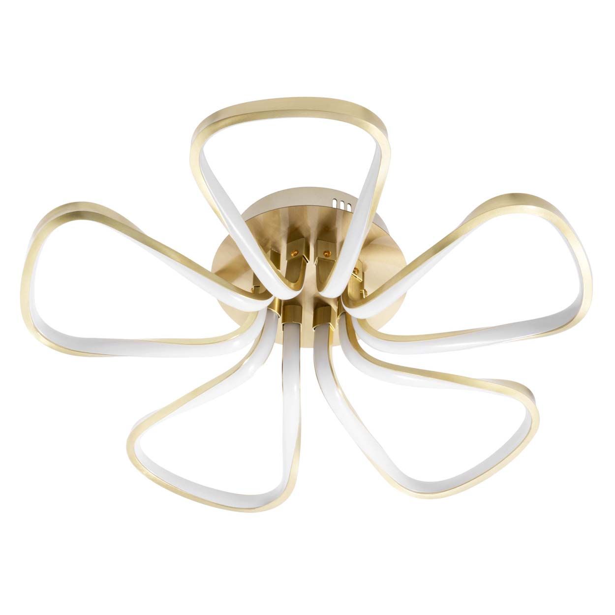 Cascade Lighting Brien 5 Petals Led Flush Satin Brass