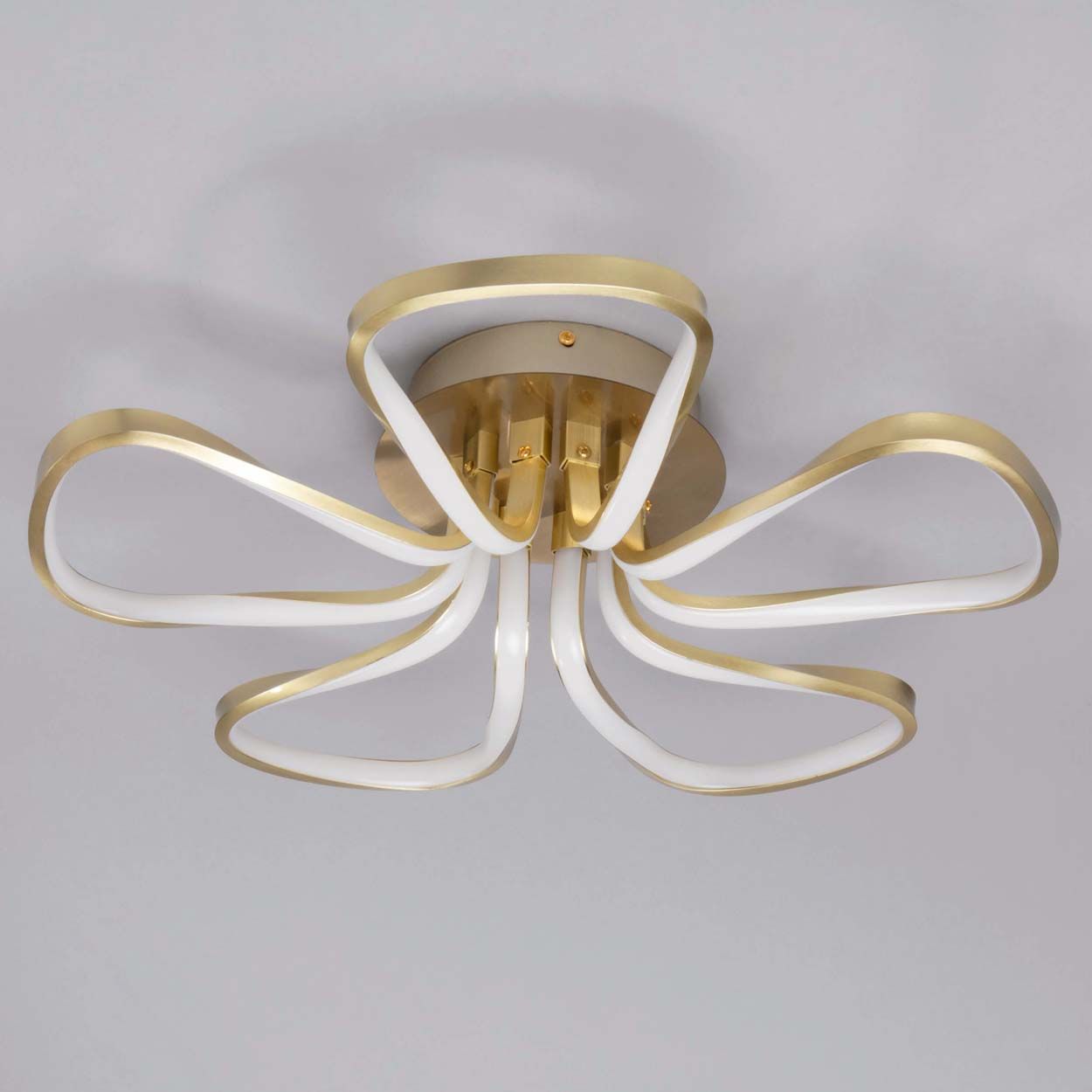 Cascade Lighting Brien 5 Petals Led Flush Satin Brass