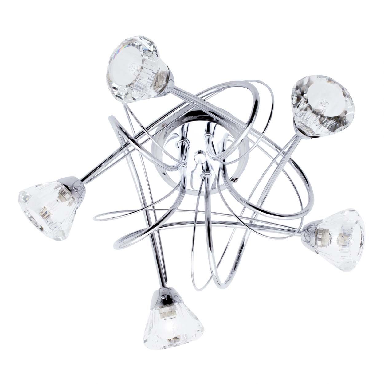 Cascade Lighting Neva 5 Light Ceiling Pendant Ant Brass