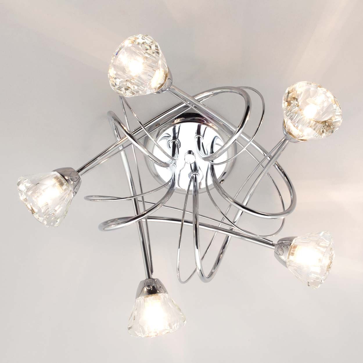 Cascade Lighting Neva 5 Light Ceiling Pendant Ant Brass