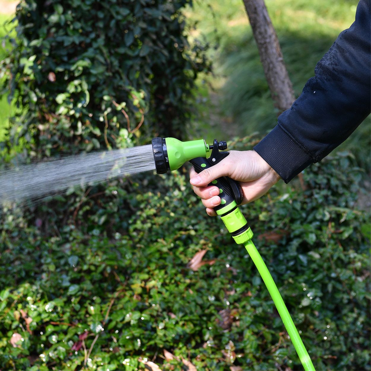 15m Garden Hose Set with Multi Pattern Nozzle