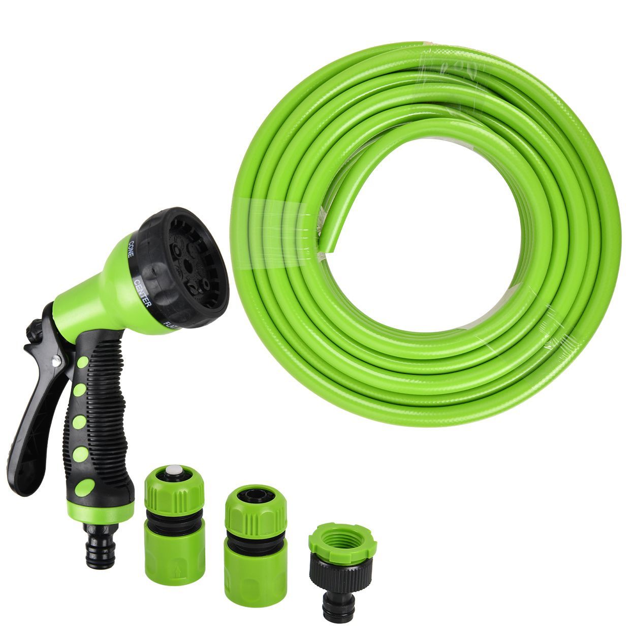 30m Garden Hose Set with Multi Pattern Nozzle