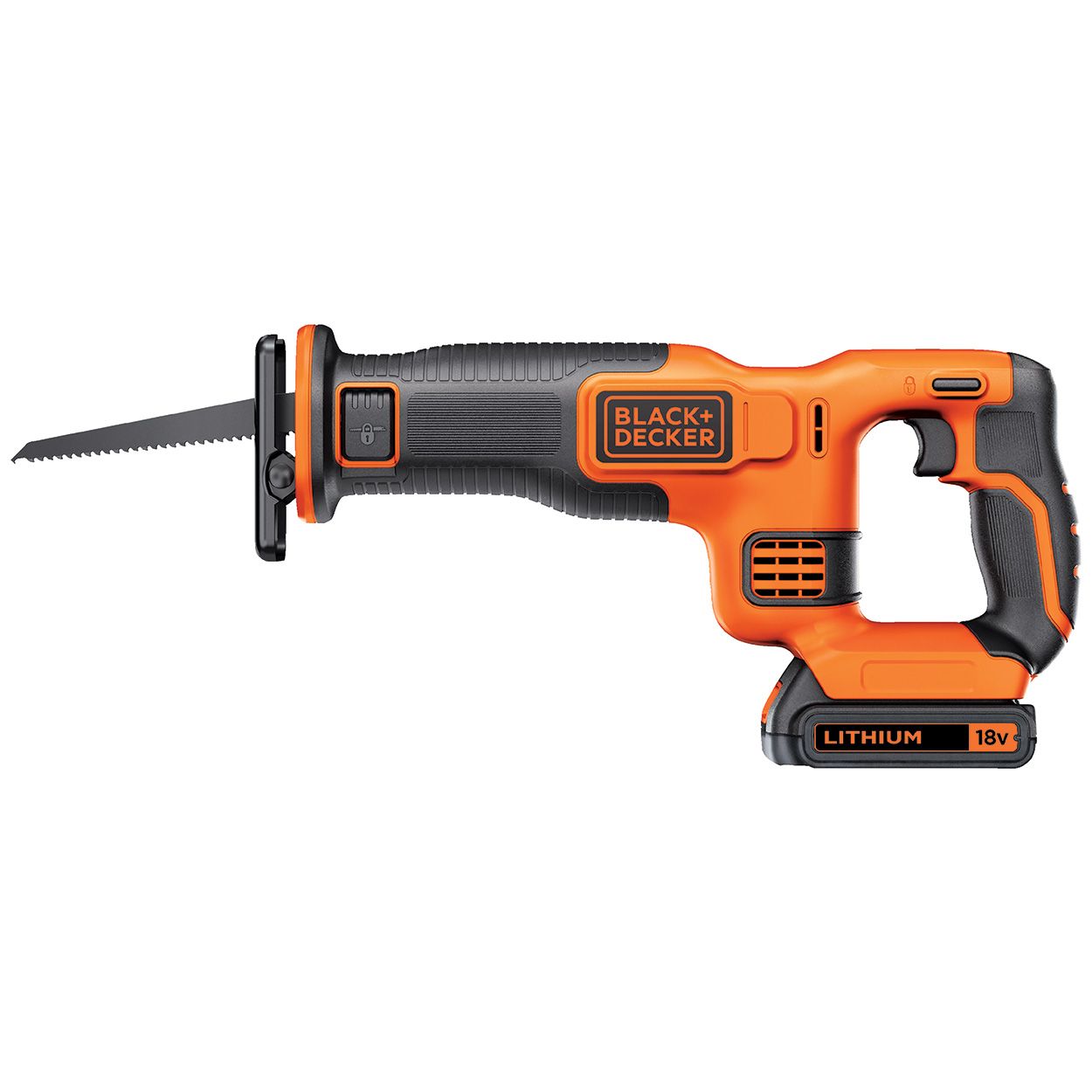 Black & Decker 18V Reciprocating Saw with 1.5Ah Battery and 400mm Blade