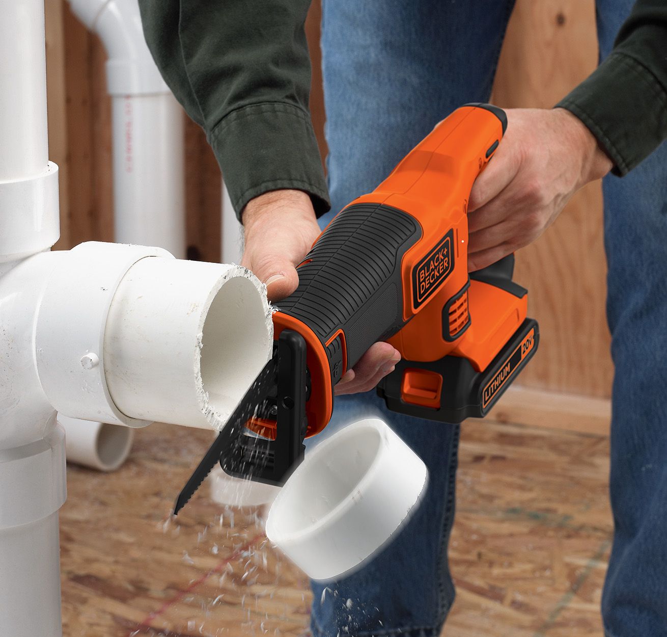 Black & Decker 18V Reciprocating Saw with 1.5Ah Battery and 400mm Blade
