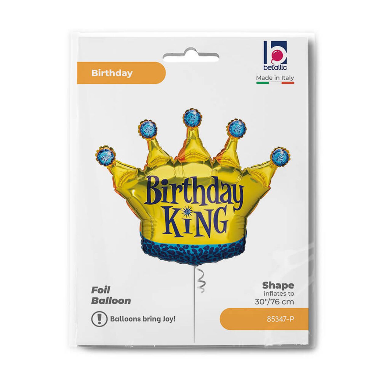 Supershape Foil Balloon Birthday King