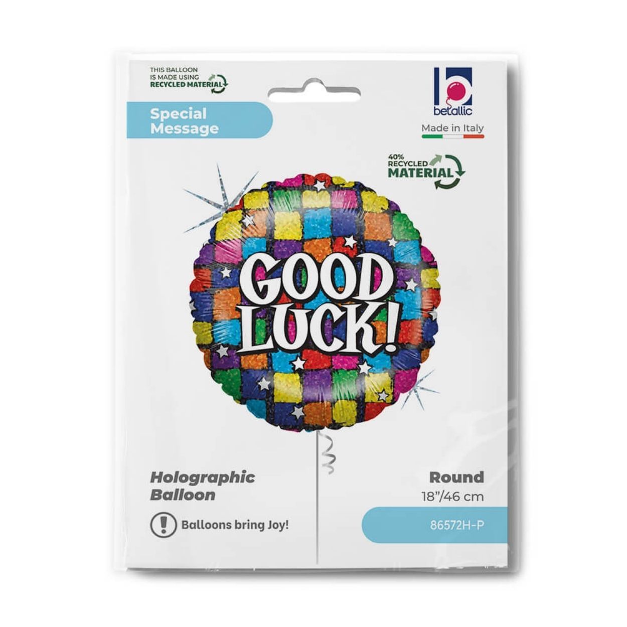 Standard Foil Balloon Good Luck Squares