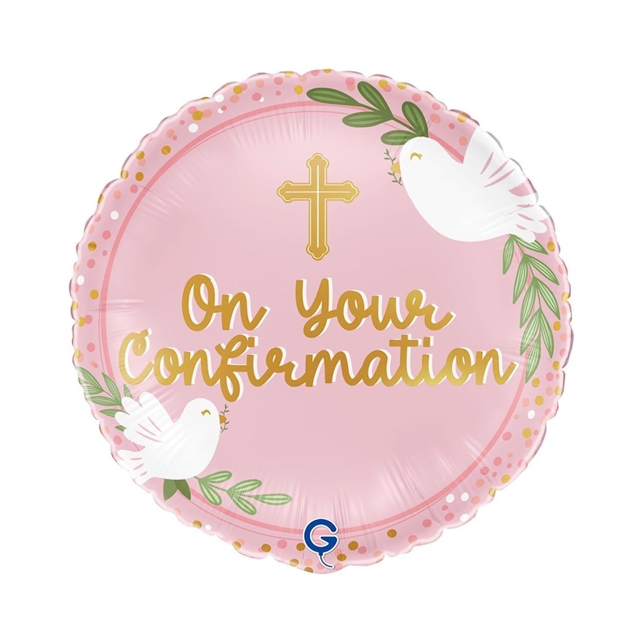 Confirmation Pink Foil Balloon 18"