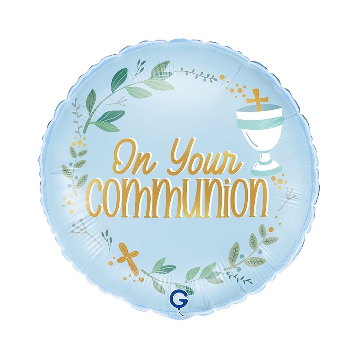 Communion Blue Foil Balloon 18"