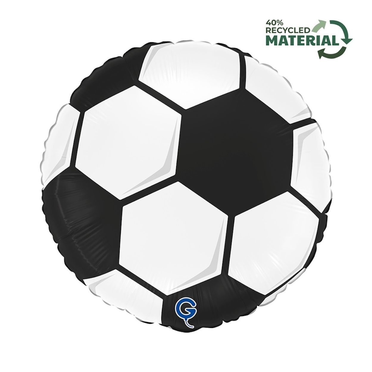 Standard Foil Balloon Soccer Ball White