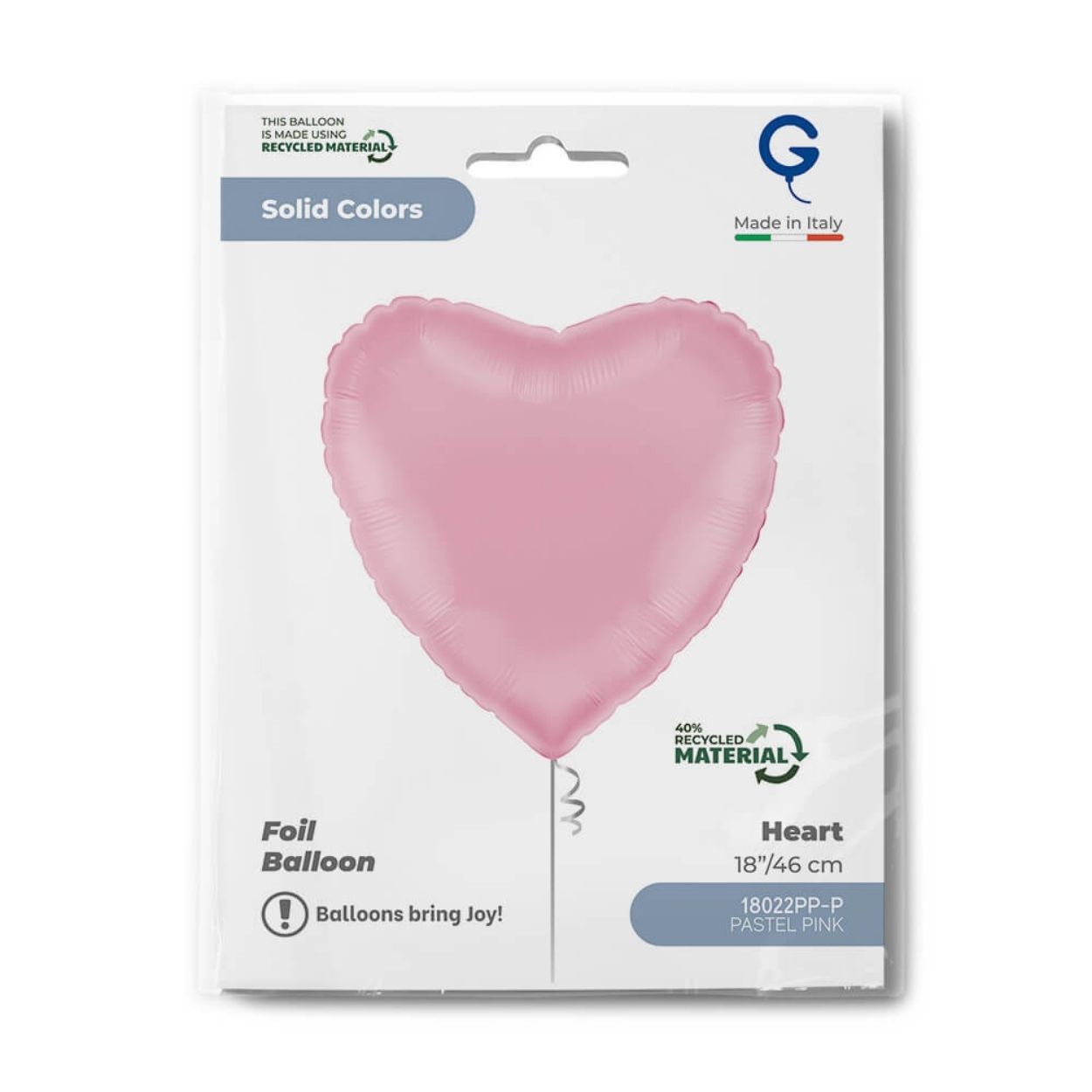 Standard Foil Balloon Heart Pastel Pink