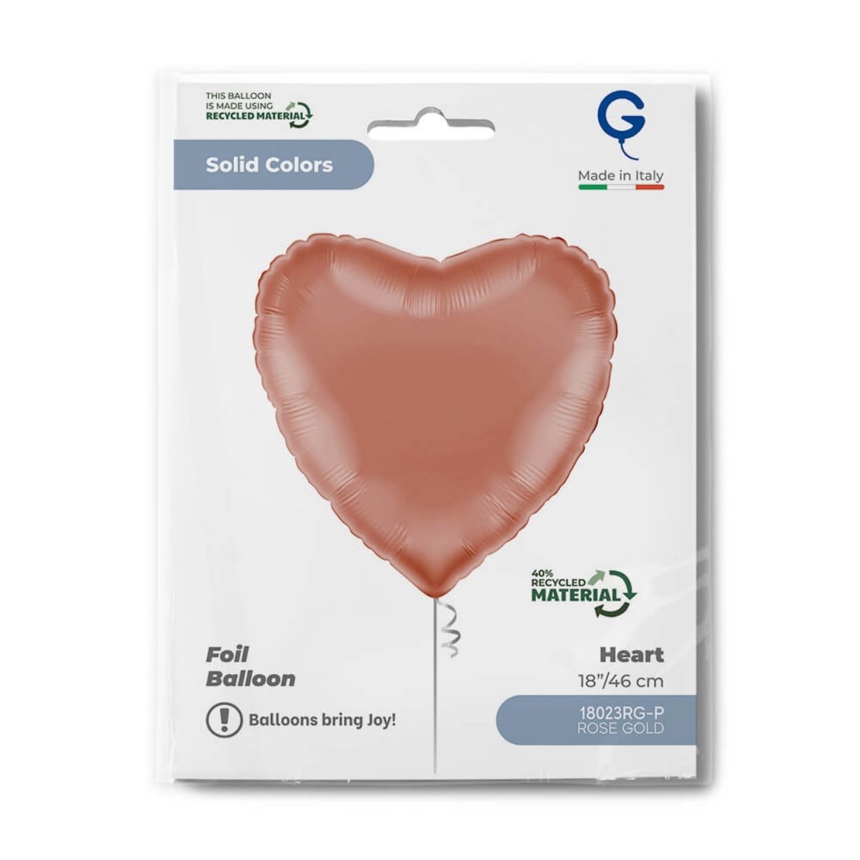 Standard Foil Balloon Heart Rose Gold