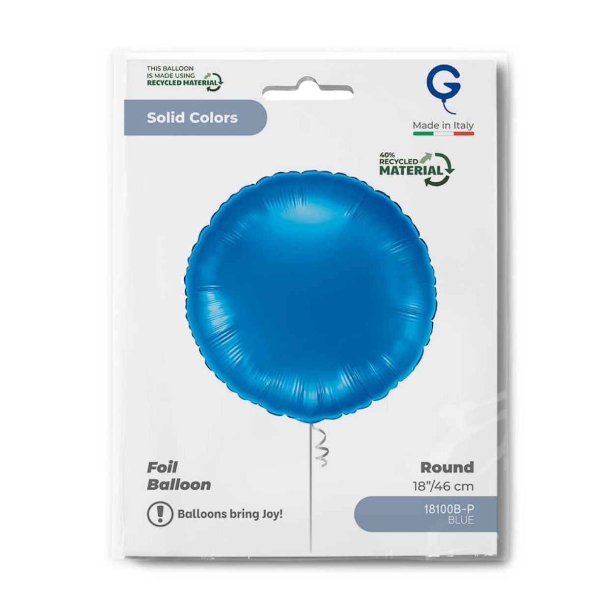 Standard Foil Balloon Round Blue