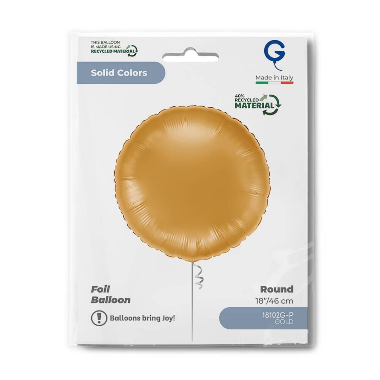 Standard Foil Balloon Round Gold