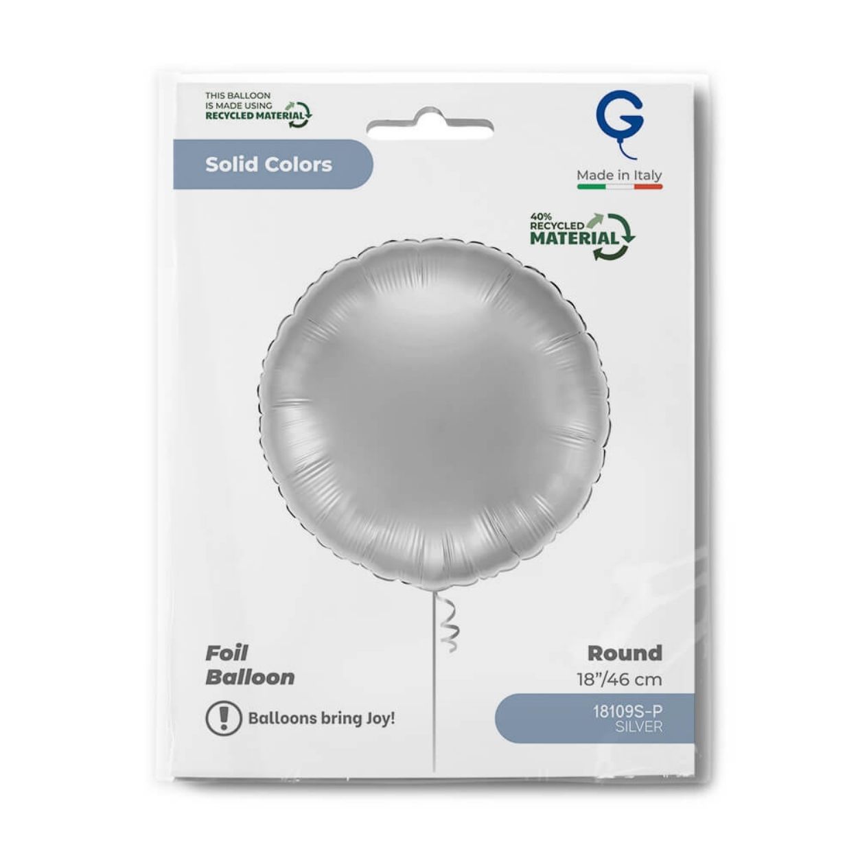 Standard Foil Balloon Round Silver