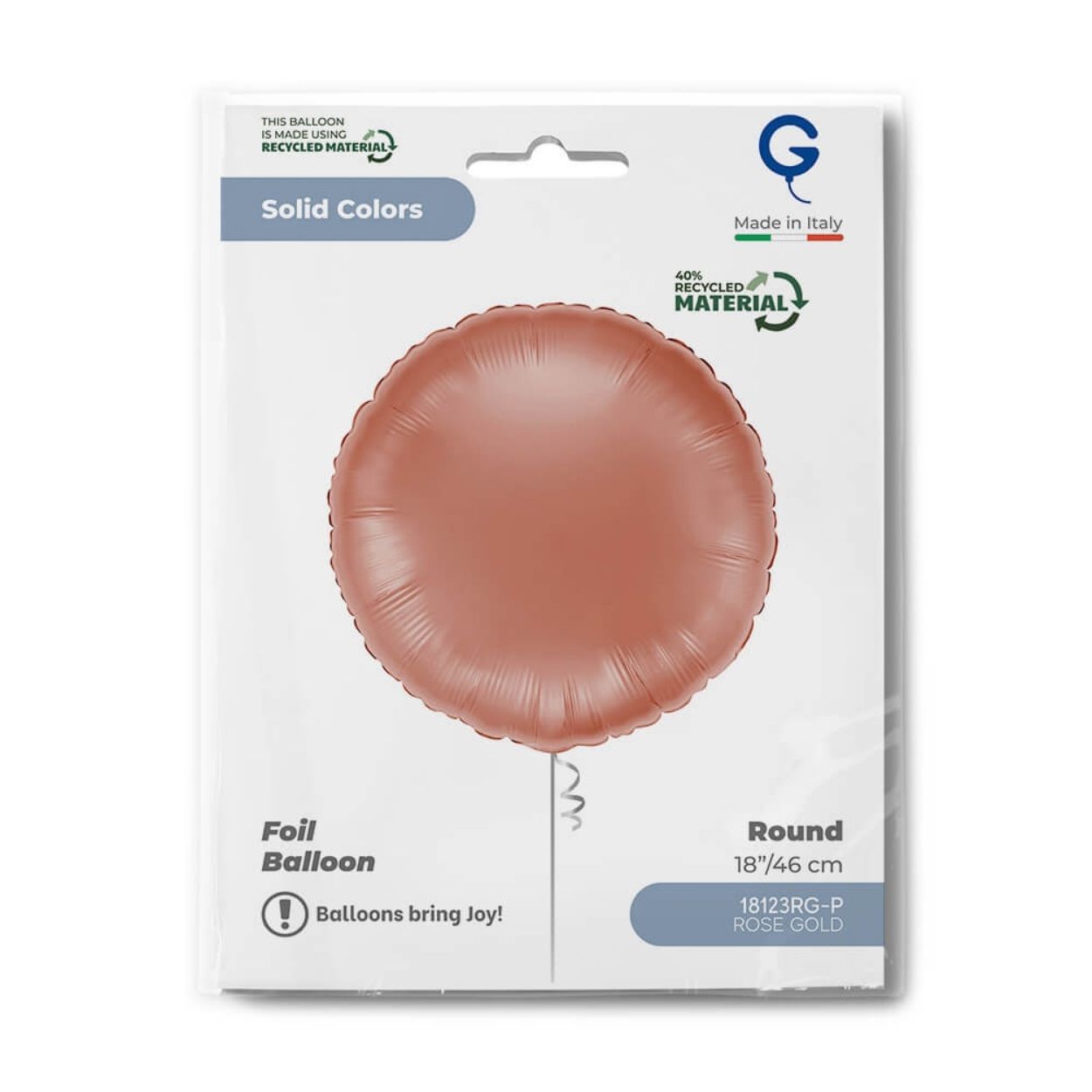 Standard Foil Balloon Round Rose Gold