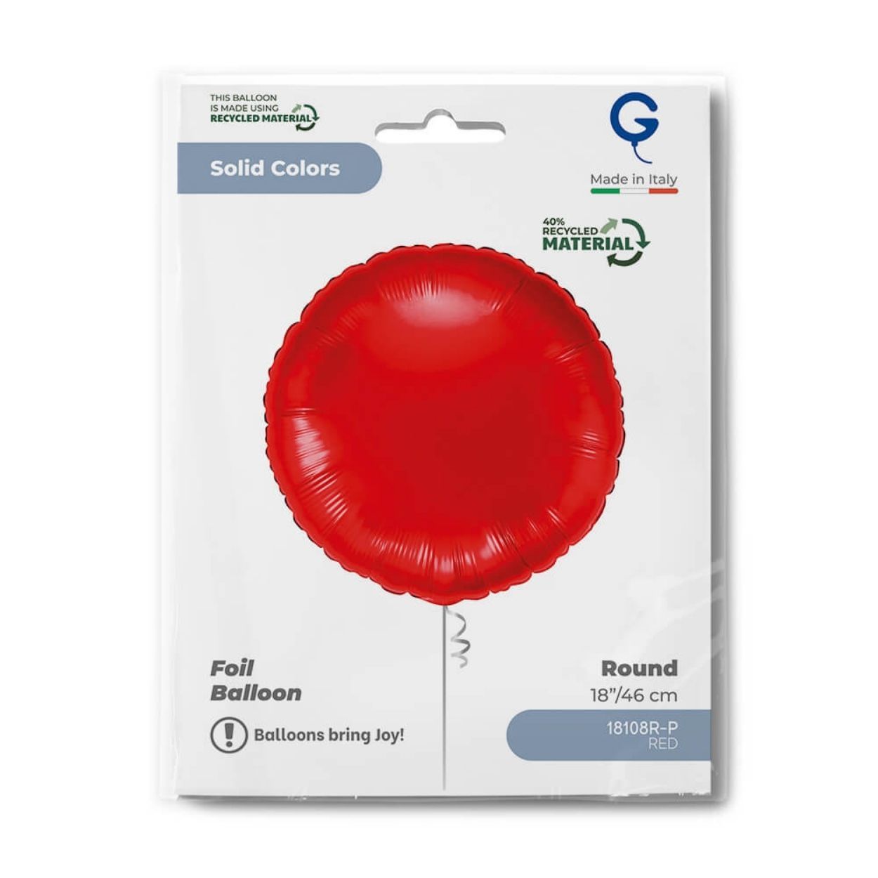 Standard Foil Balloon Round Red