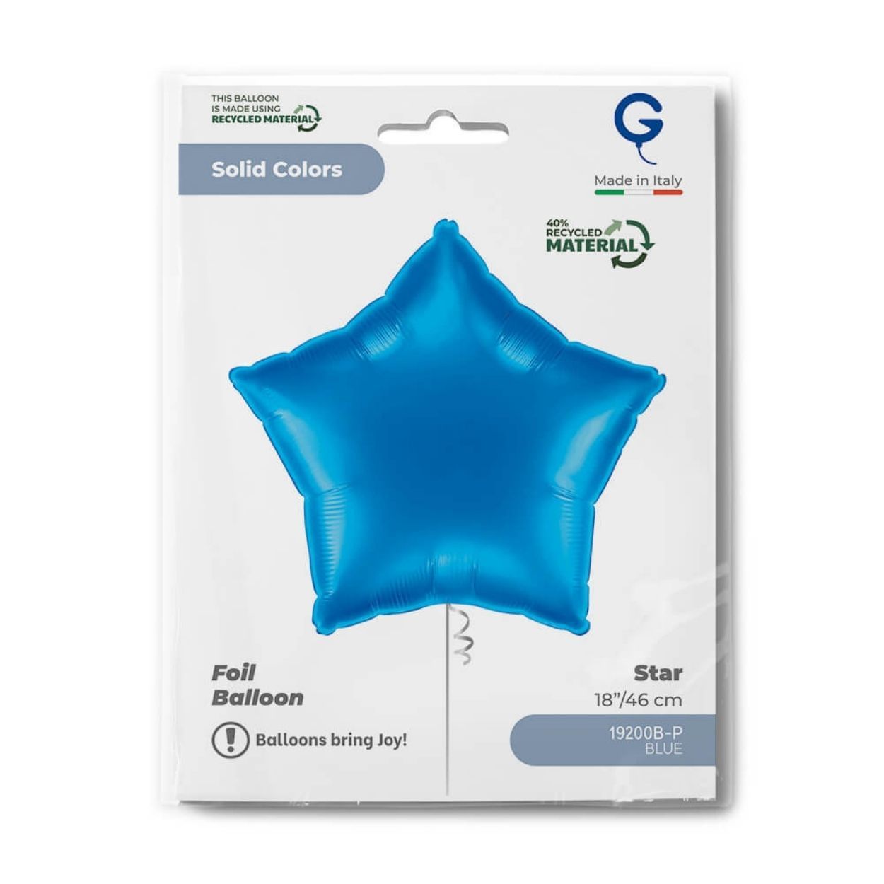 Standard Foil Balloon Star Blue