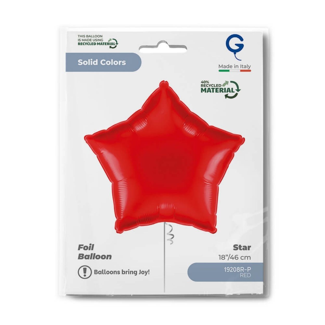 Standard Foil Balloon Star Red