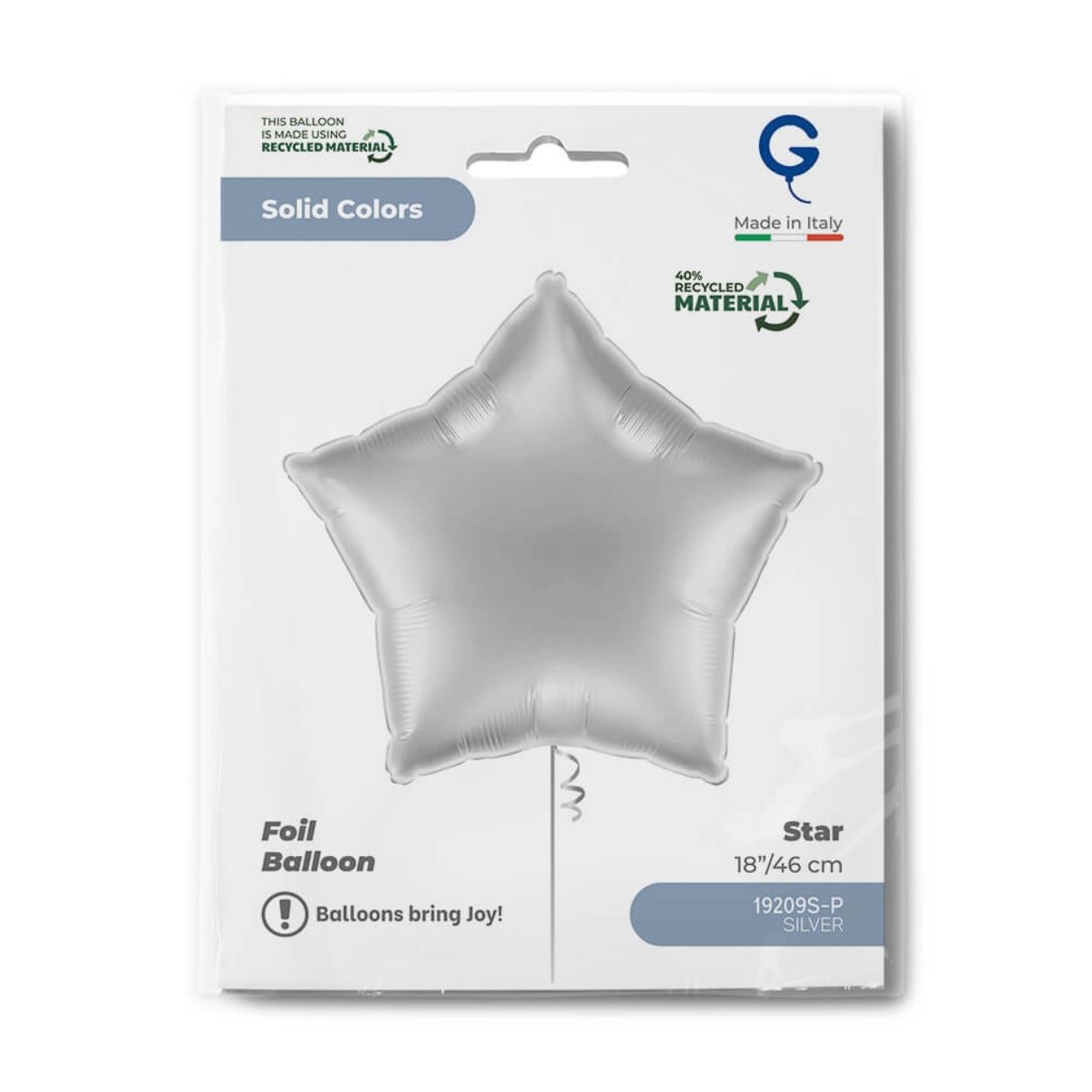 Standard Foil Balloon Heart Silver