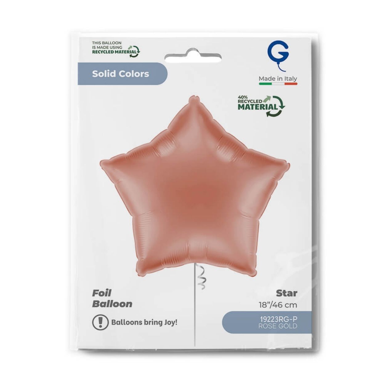 Standard Foil Balloon Star Rose Gold