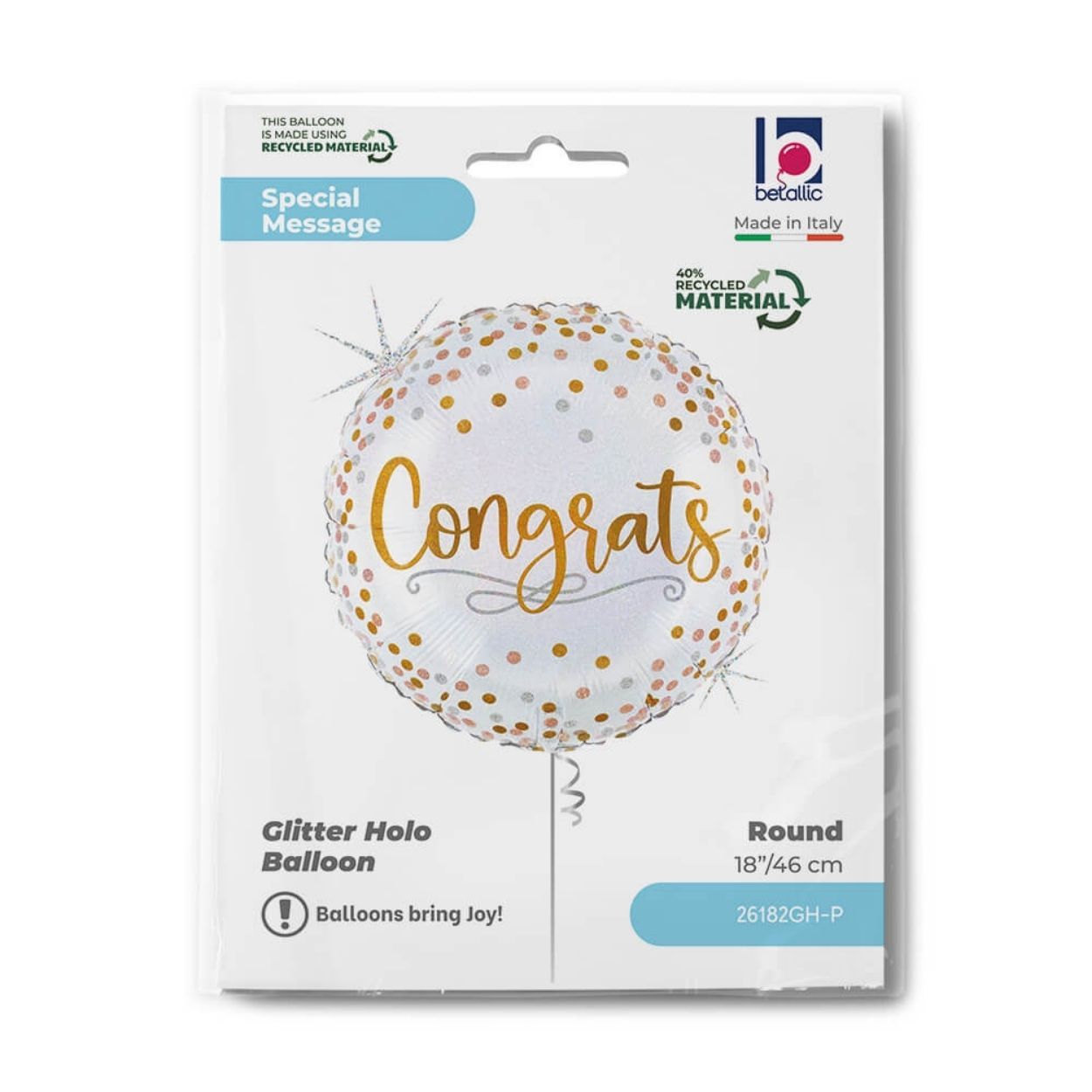 Standard Foil Balloon Congrats Confetti